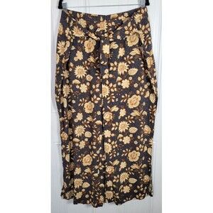 QVC Canyon Retreat Plus Size Wide Leg Ankle Pants Size 2X Floral Boho